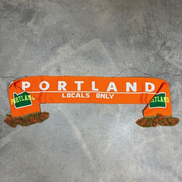 Portland Oregon Locals Only Scarf BV-M100 Orange Green - Picture 1 of 3